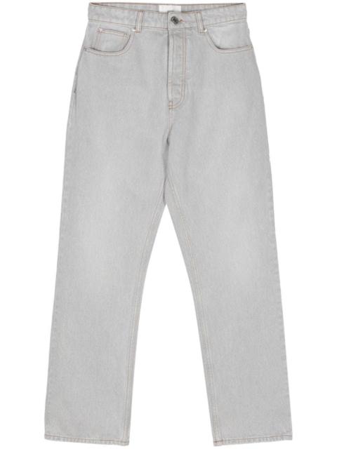 AMI Paris logo-patch tapered jeans