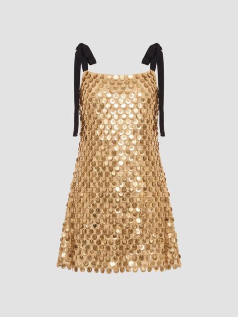 MAC DUGGAL Women's Paillette-Embellished Mini Dress - Gold