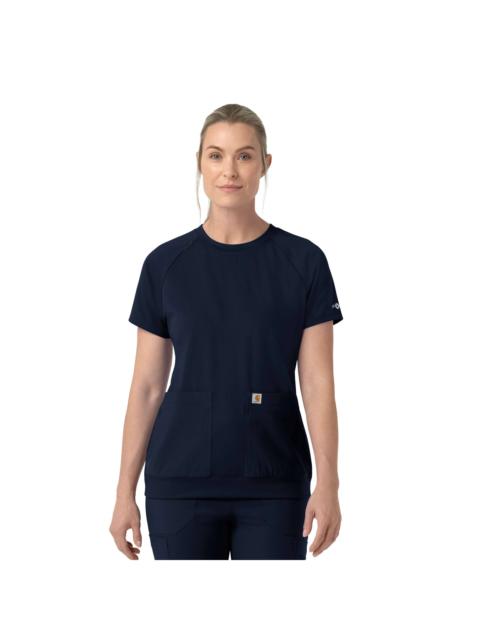 Carhartt Women's Force Cross-Flex Knit Crew Neck Scrub Top