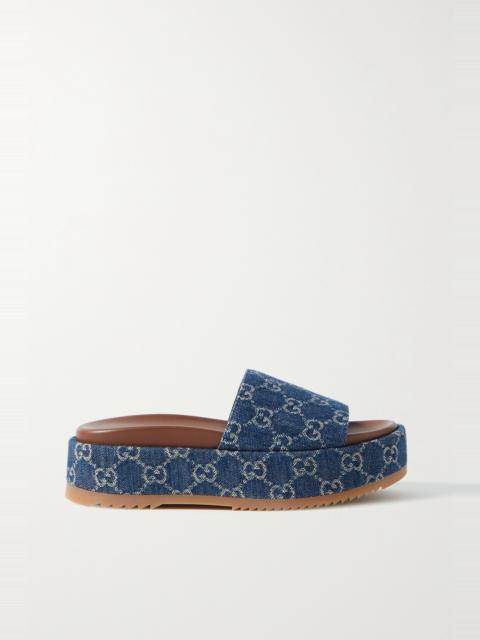 GUCCI 여성 플랫폼 슬라이드 샌들