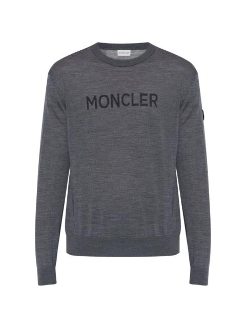 Moncler logo-print wool jumper