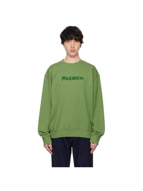 JW Anderson Green Logo Embroidery Sweatshirt
