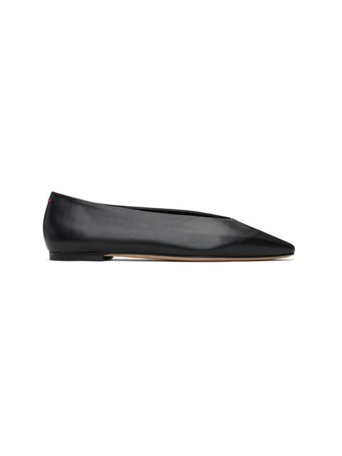 Aeyde Black Betty Square-Toe Ballerina Flats
