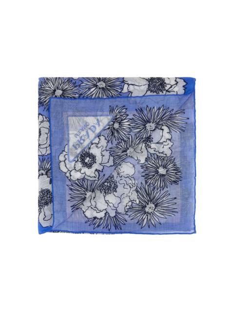 Prada floral-print cotton scarf