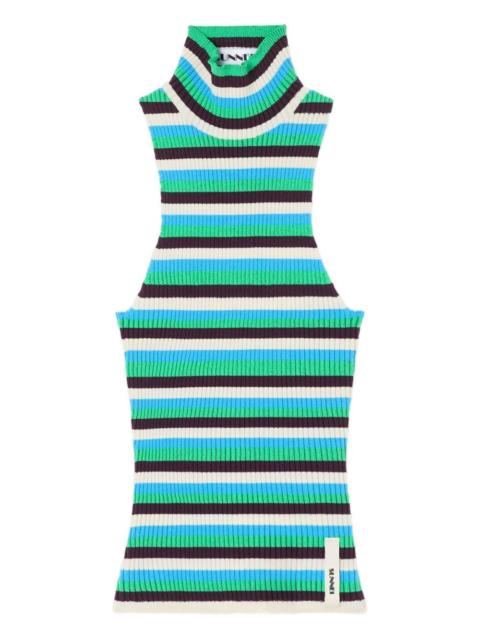 SUNNEI striped high-neck vest
