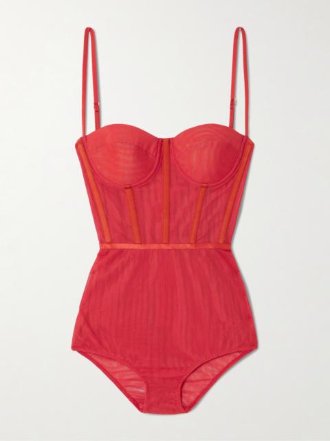 Zimmermann Rebellion Mesh Corset Bodysuit
