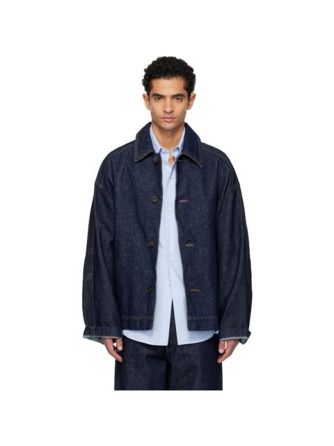 Dries Van Noten Navy Heavyweight Denim Jacket