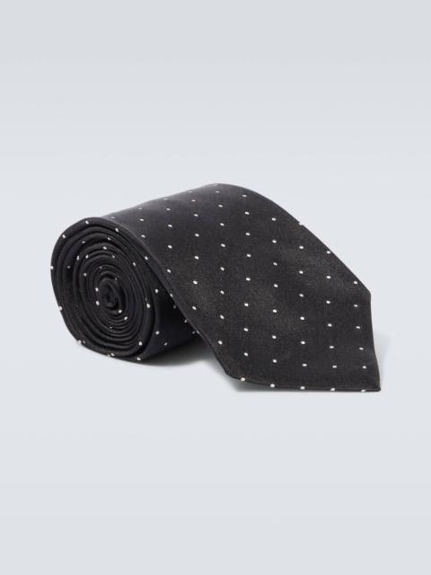 TOM FORD Polka-dot silk twill tie