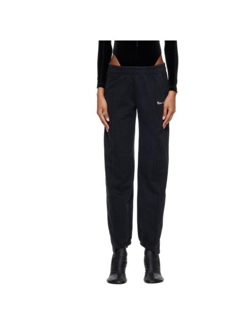 VETEMENTS Black Athletic Logo Cut-Up Sweatpants