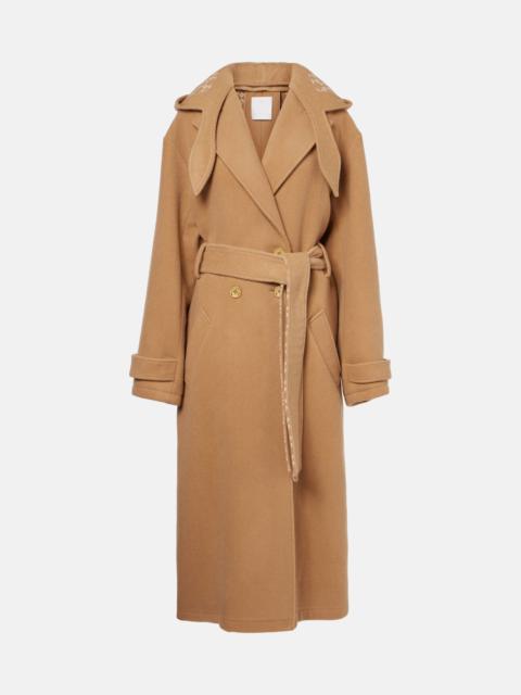 Givenchy Wool and silk wrap coat