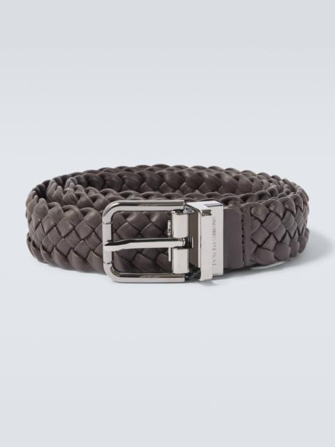 Dolce & Gabbana Braided leather belt