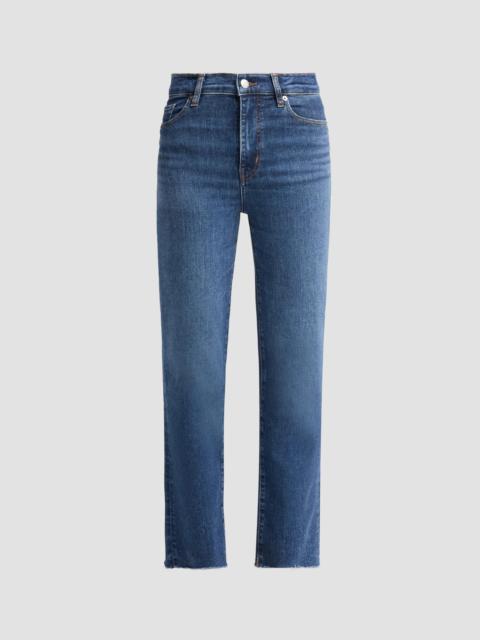 FRAME Women's Le Sleek High-Rise Straight Jeans - Showdown Raw Fray