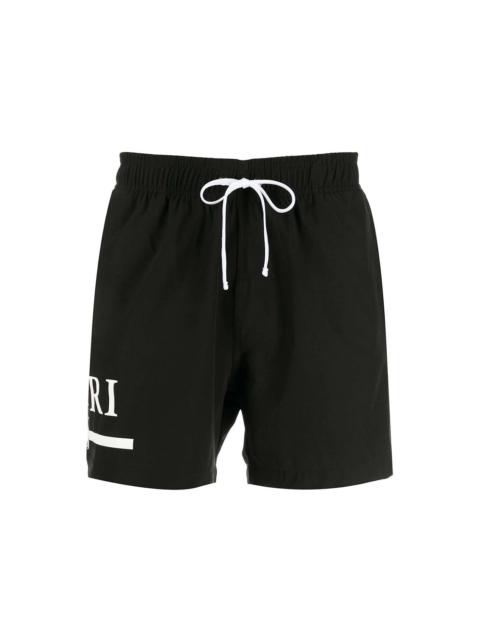 AMIRI AMIRI M.A. Bar Drawstring Swim Trunks Black