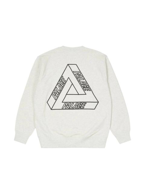 PALACE Palace Outliner MIT Designer Crew Light Grey Marl