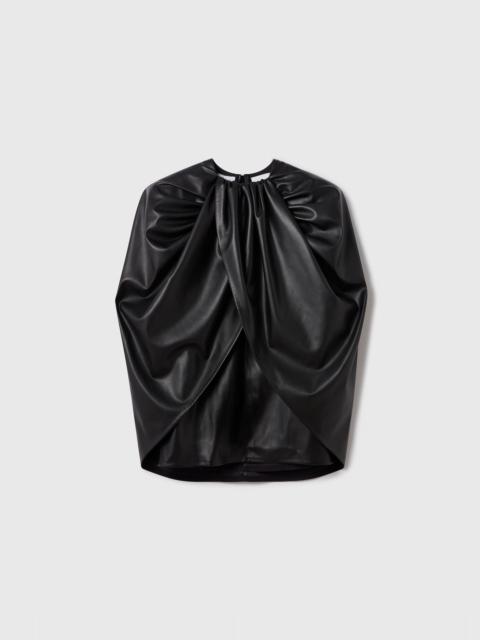 Stella McCartney Wrapped Cape-Front Ruched Top