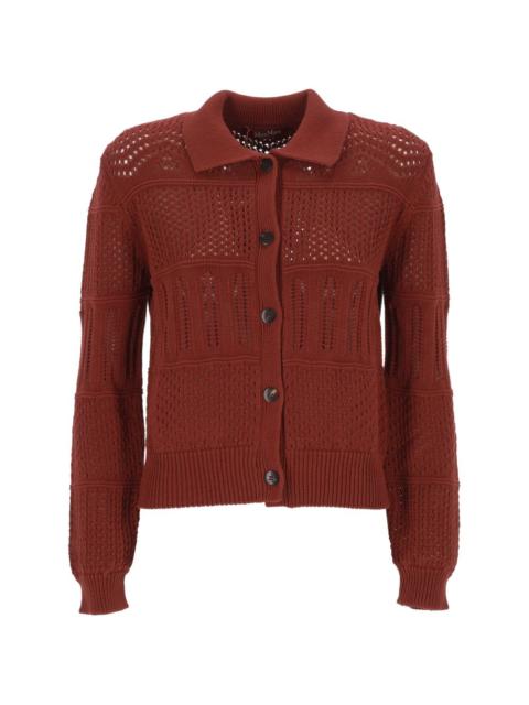 Max Mara open-knit button-up cardigan