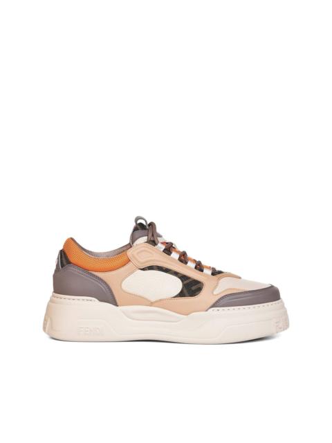 FENDI Force embossed padded leather sneakers
