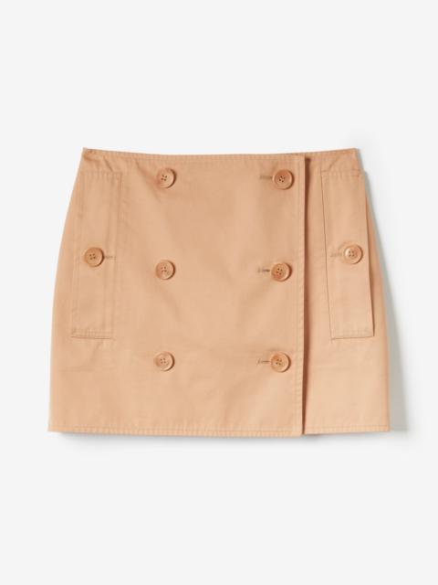 Burberry Cotton Gabardine Trench Mini Skirt