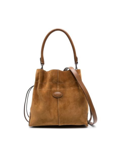 Tod's logo-patch suede bucket bag