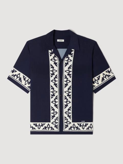 Sandro LOOSE-FIT CONTRAST PRINT SHIRT