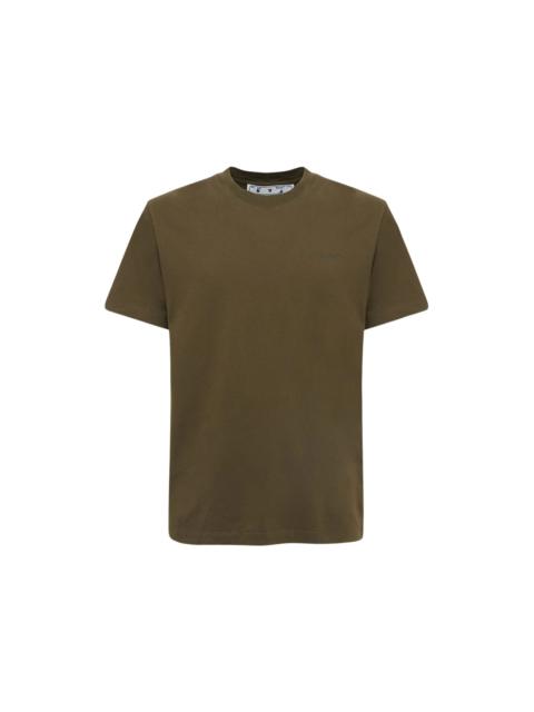 Off-White OFF-WHITE Rubber Diagonals Slim Fit T-Shirt Army Green