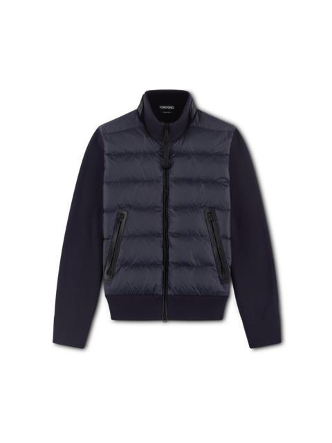 TOM FORD NYLON DOWN FRONT MERINO BLOUSON