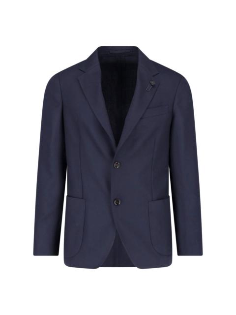 LARDINI SINGLE-BREASTED VIRGIN WOOL BLAZER