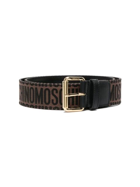 Moschino logo-jacquard buckle belt
