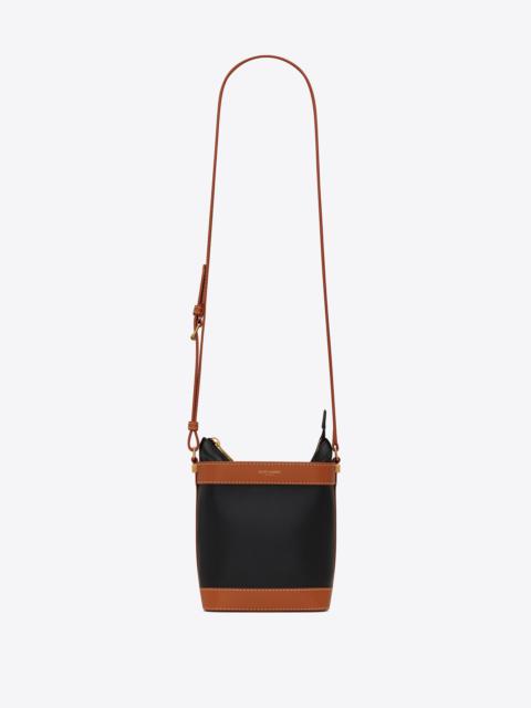 aphile bucket crossbody pouch in smooth leather