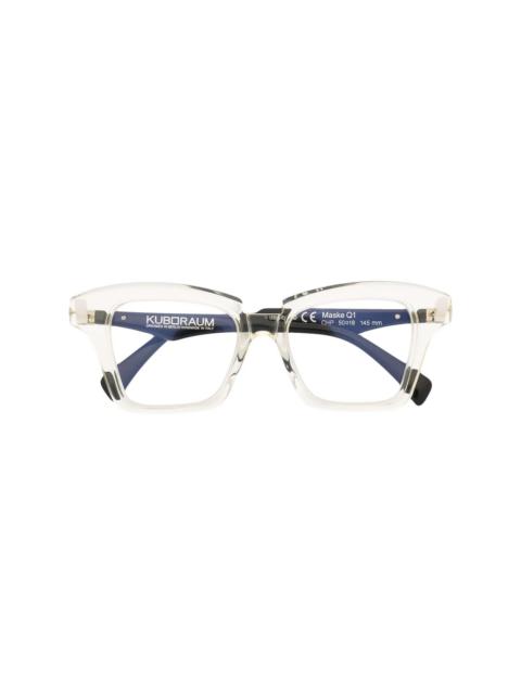 transparent-frame glasses