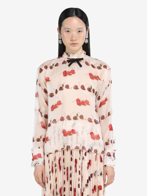 N°21 CHERRY-PRINT SILK BLOUSE