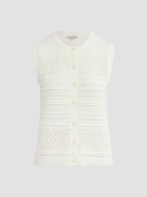 Joe's Jeans Women's The Faye Linen-Cotton Sweater Vest - Ecru