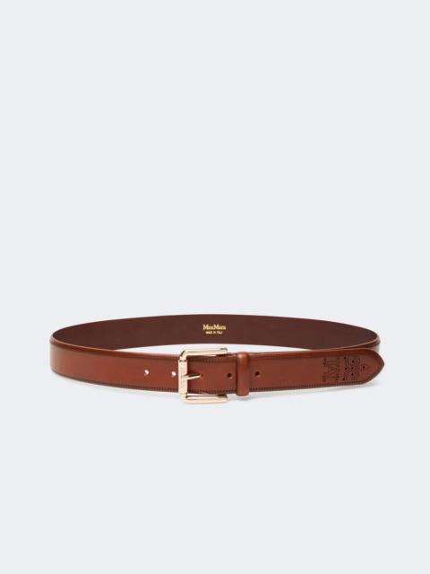 Max Mara ESODO Leather belt - BROWN
