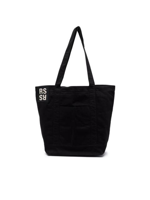 Raf Simons logo patch tote bag