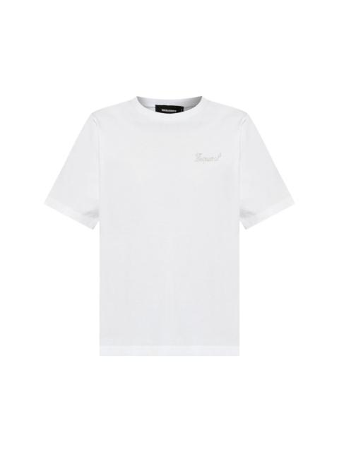 DSQUARED2 rhinestone-logo T-shirt