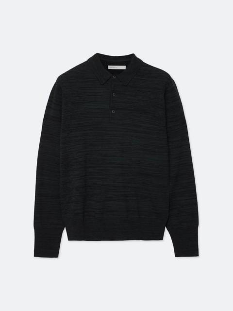 ALLSAINTS BETON MERINO WOOL KNITTED POLO SHIRT