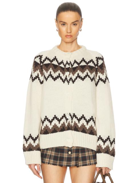 &DAUGHTER Bansha Fairisle Crewneck Cardigan