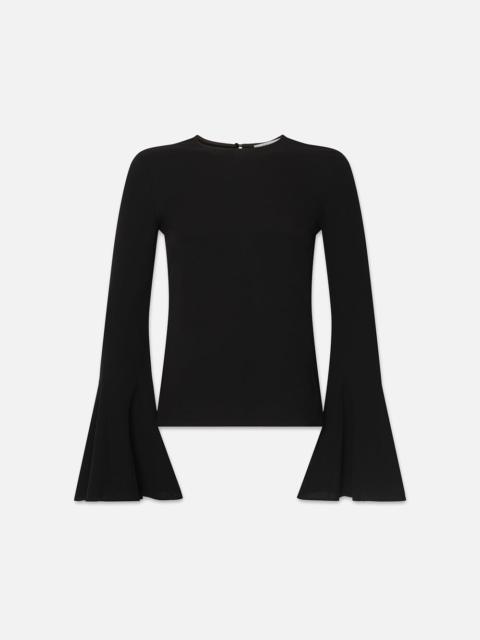 Flutter Sleeve Blouse in Black