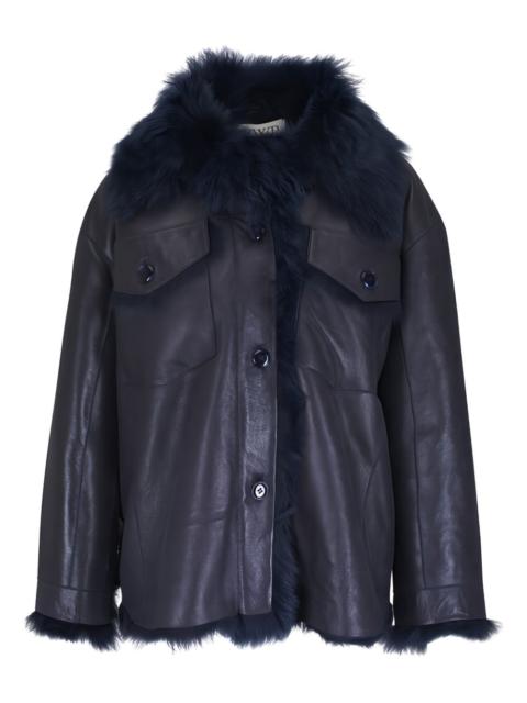 TWP Aspen button leather jacket