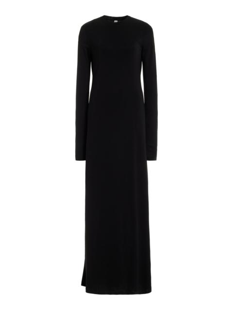 Totême Lyocell Jersey Maxi Dress black