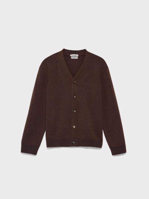 JW Anderson MENS KNITTED MOHAIR CARDIGAN IN BROWN