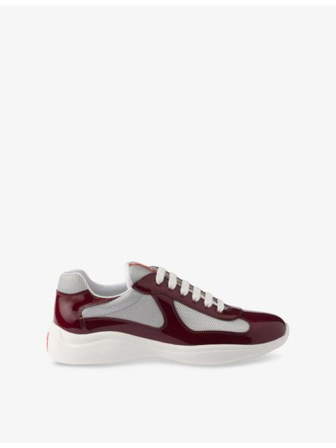 Prada America's Cup Patent-Leather Low-Top Trainers