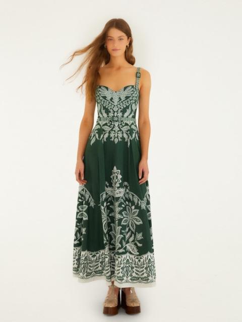 Dark Green Miranda Buckles Maxi Dress