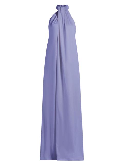 Stella McCartney Women's Envers Satin Halterneck Maxi Dress - Periwinkle