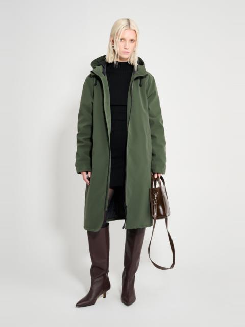 Stutterheim Stockholm Long Matte Winter Coat Green