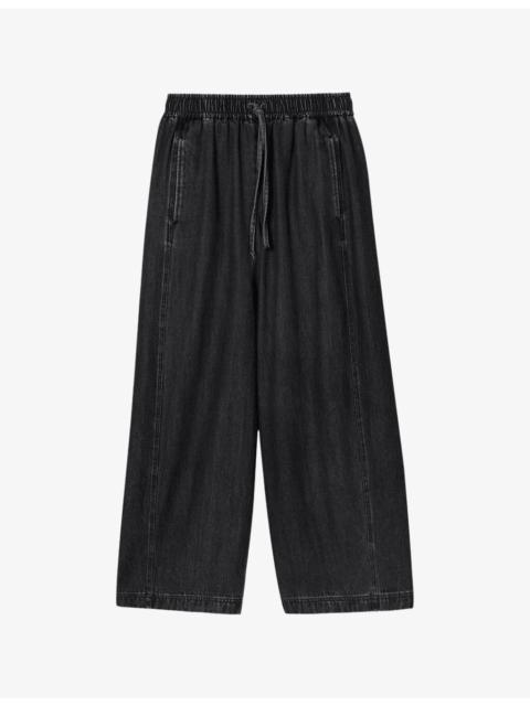 WHISTLES Casual Barrel-Leg Denim Trousers