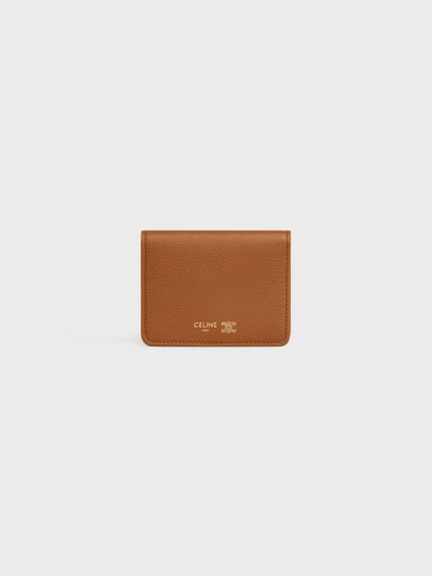 CELINE BI-FOLD CARD HOLDER IN SUPPLE GRAINED CALFSKIN