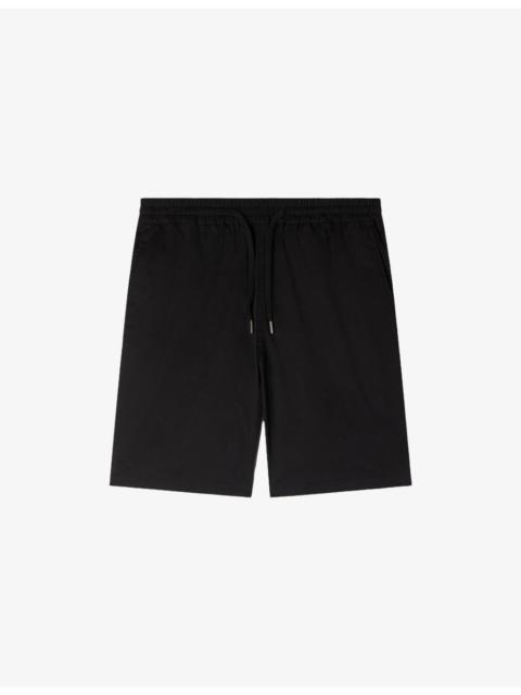 Sandro Drawstring-waist stretch cotton-blend shorts