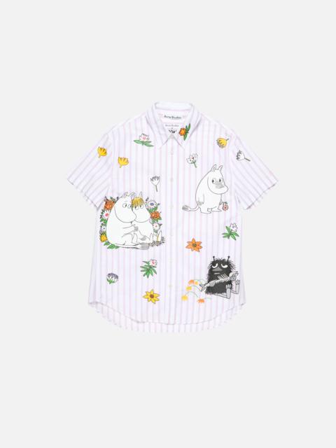Acne Studios Short sleeve shirt Acne Studios x Moomin - White/Rose pink
