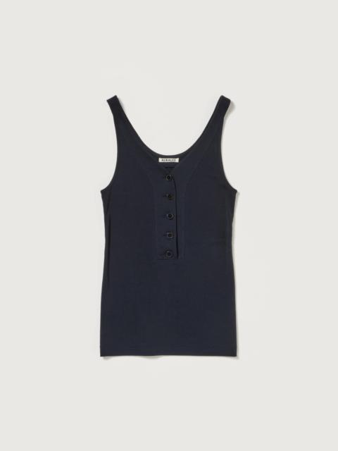 AURALEE ORGANIC COTTON FINE RIB TANK